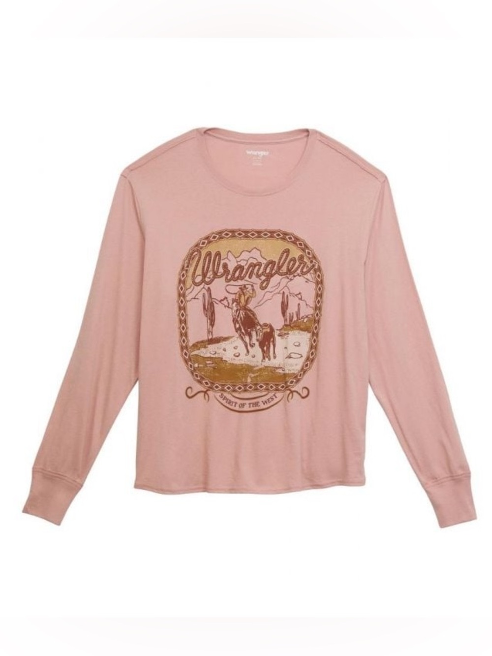 Wrangler Women's Retro Spirit of the West Long Sleeve Tee - Misty Rose M